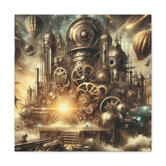 "Clockwork Dreamscape" - Canvas