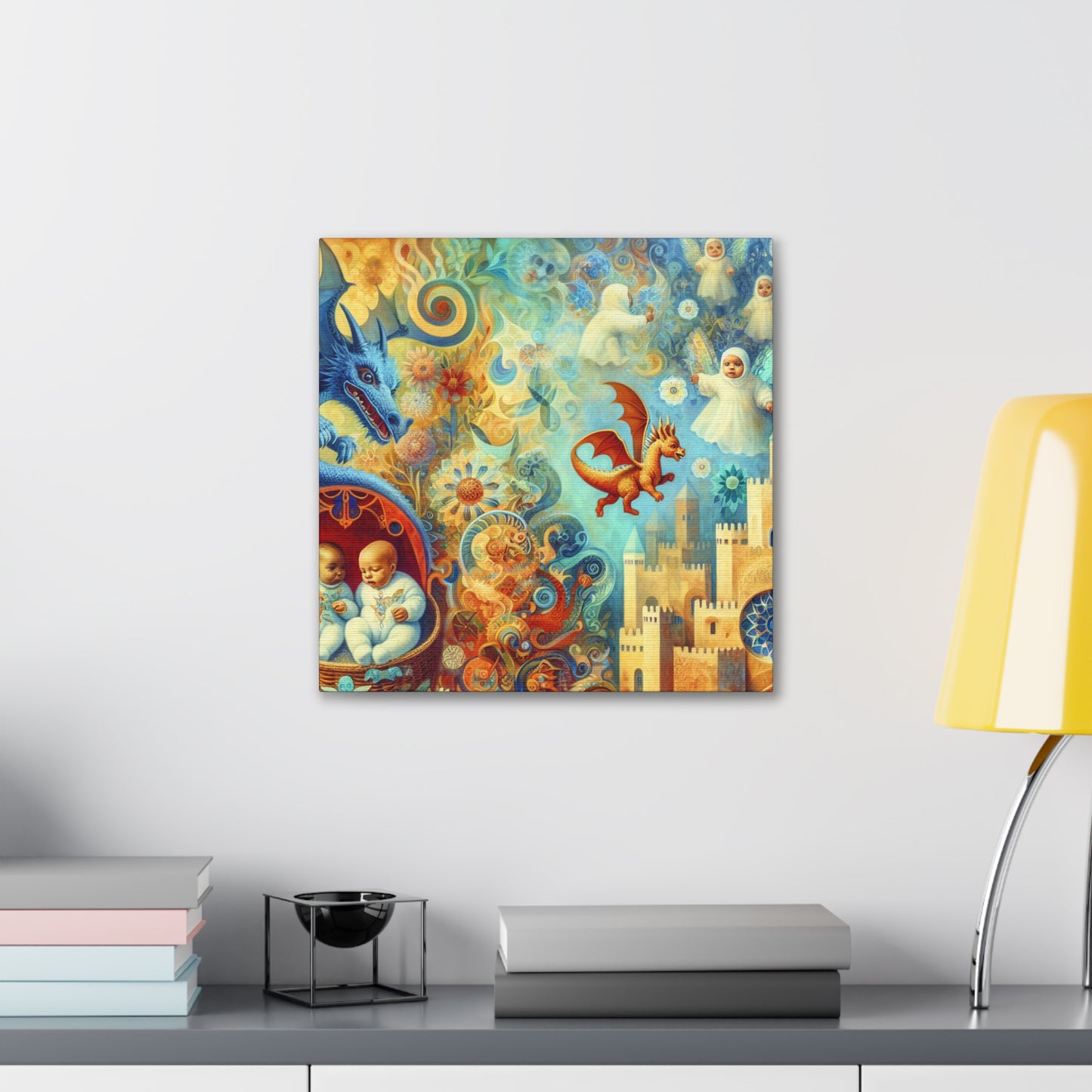 Whimsical Dragon Kingdom - Canvas