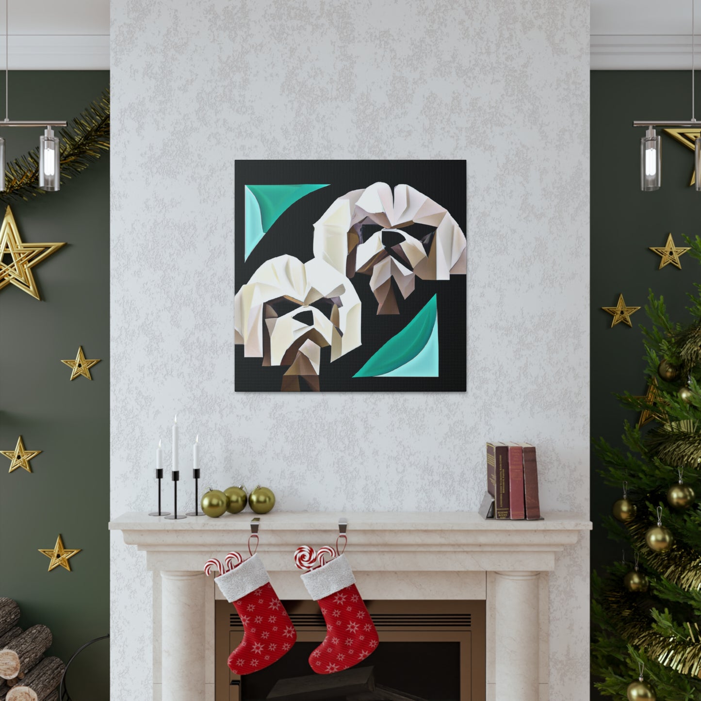 "Shih Tzu in Deco" - Canvas