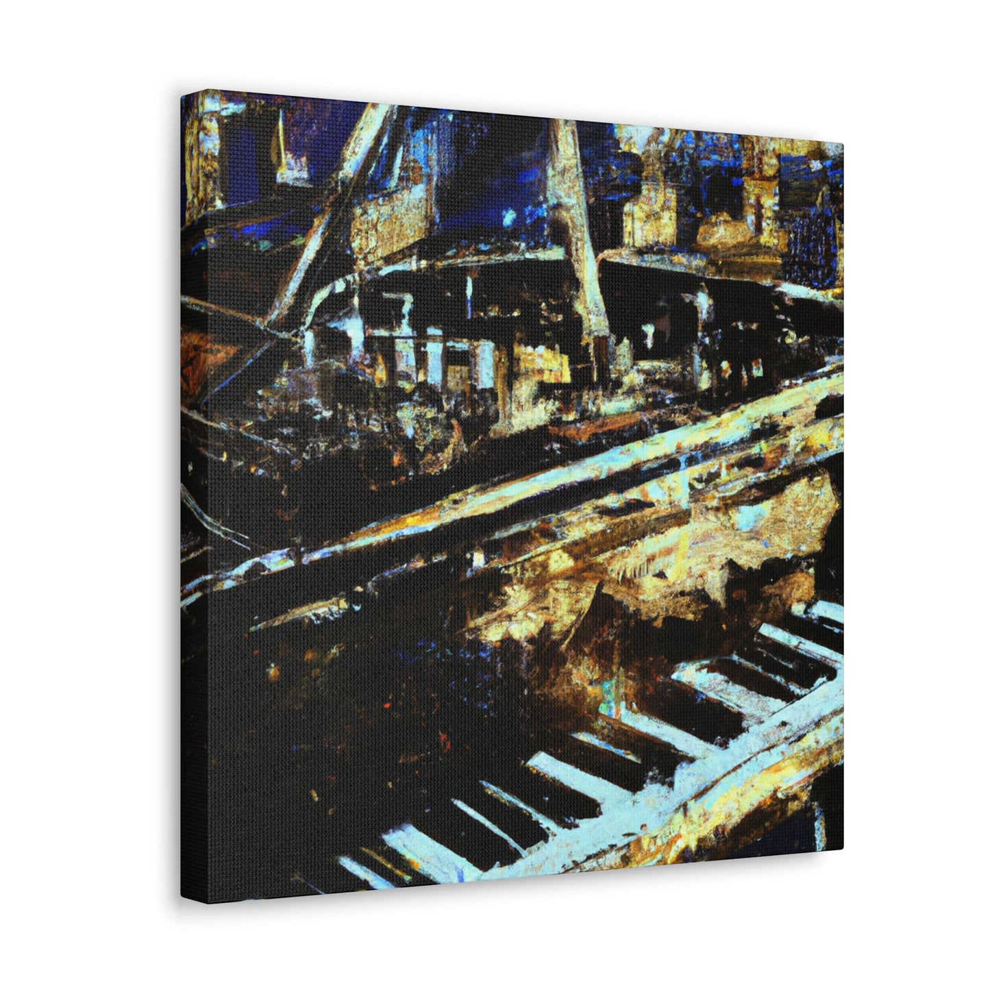 "Piano in Moonlighting" - Canvas