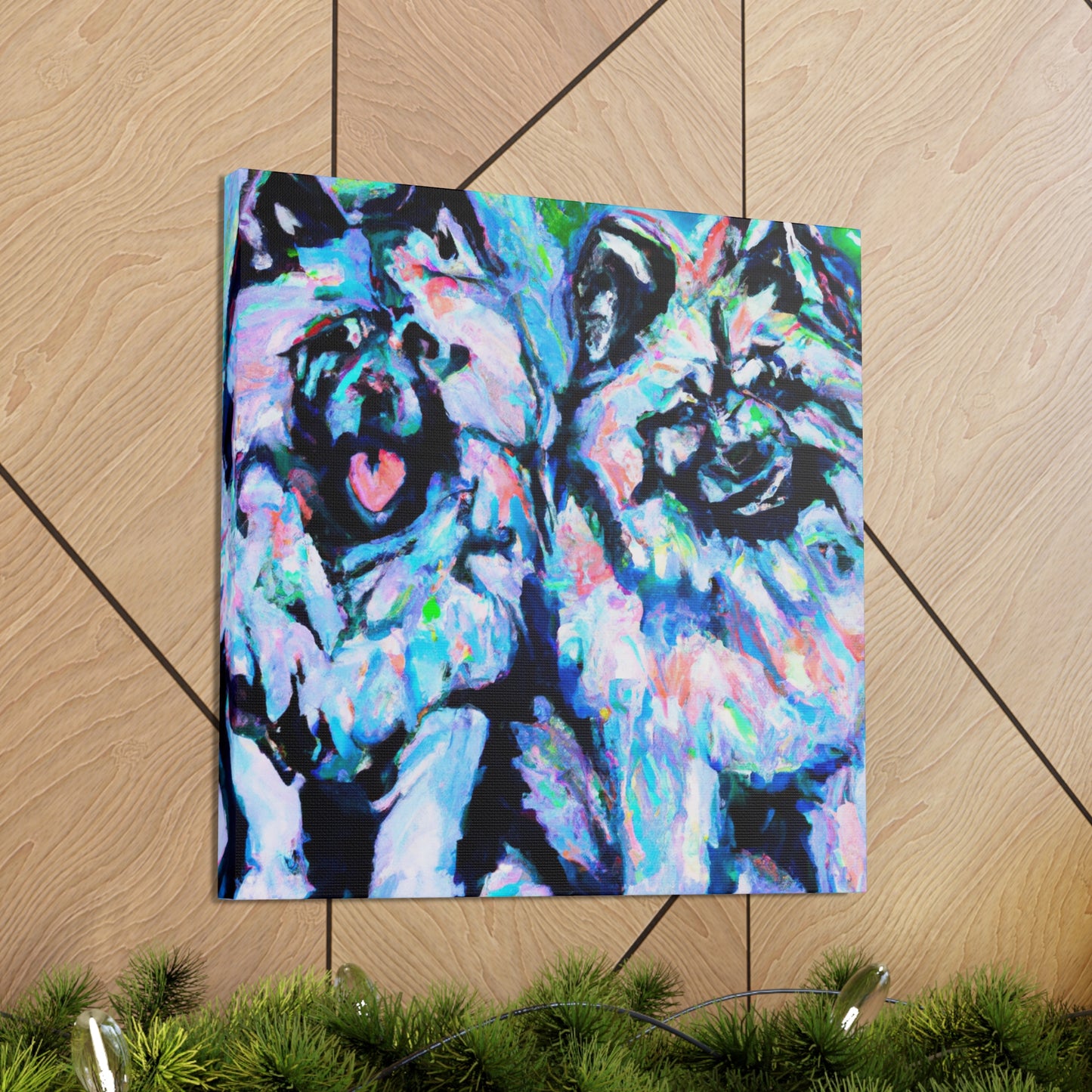 "Keeshond in Expressionism" - Canvas