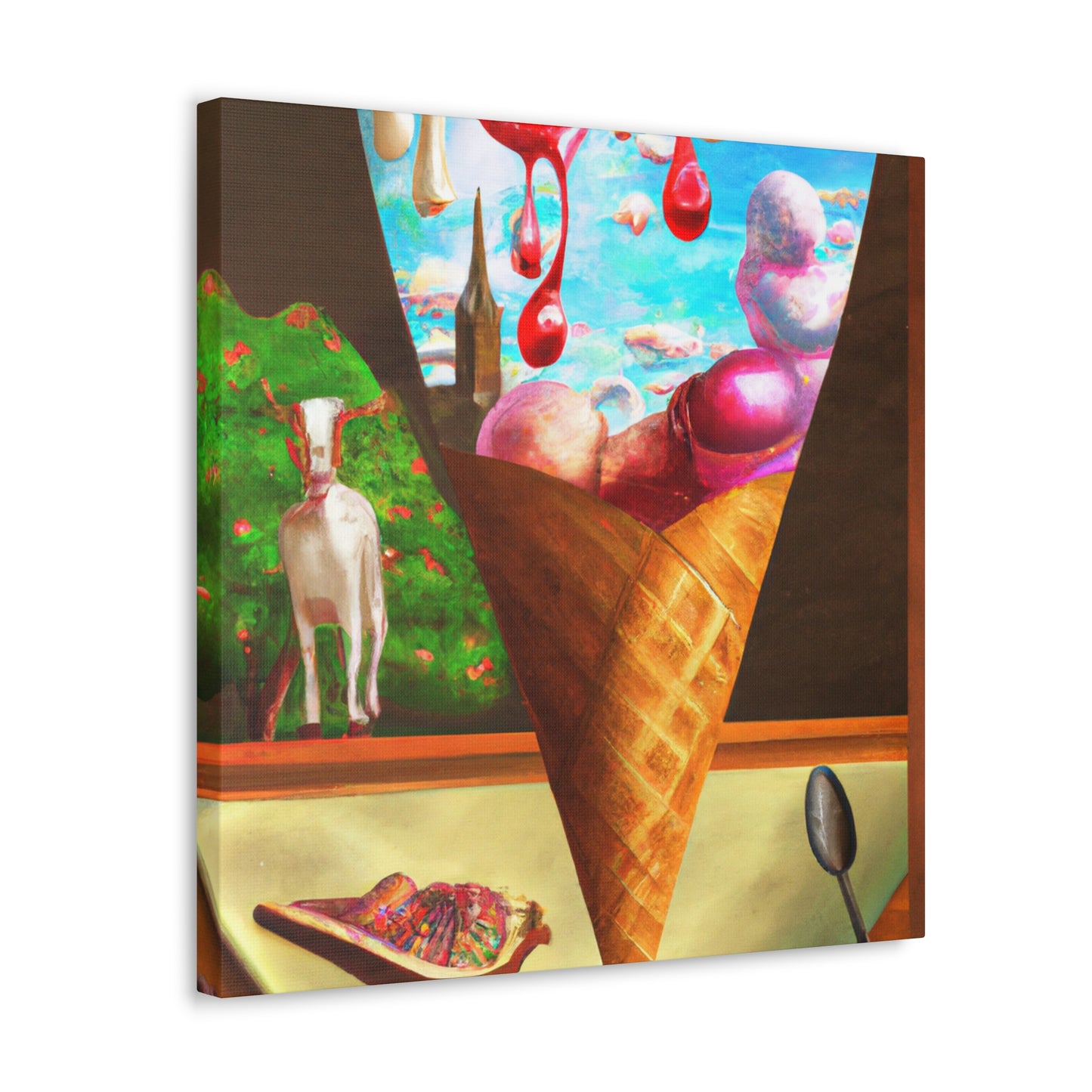 "Ice Cream Dreamscape" - Canvas