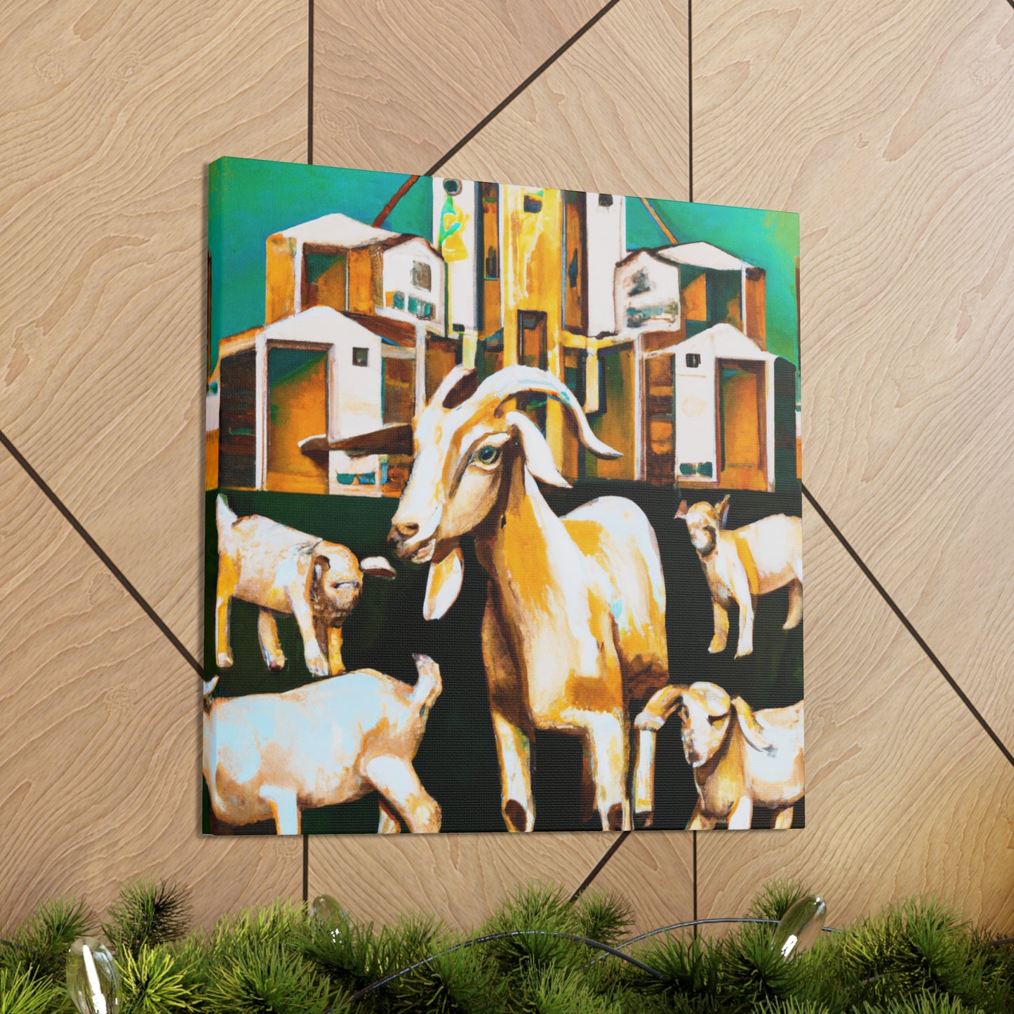 "Goat in Gilded Glory" - Canvas