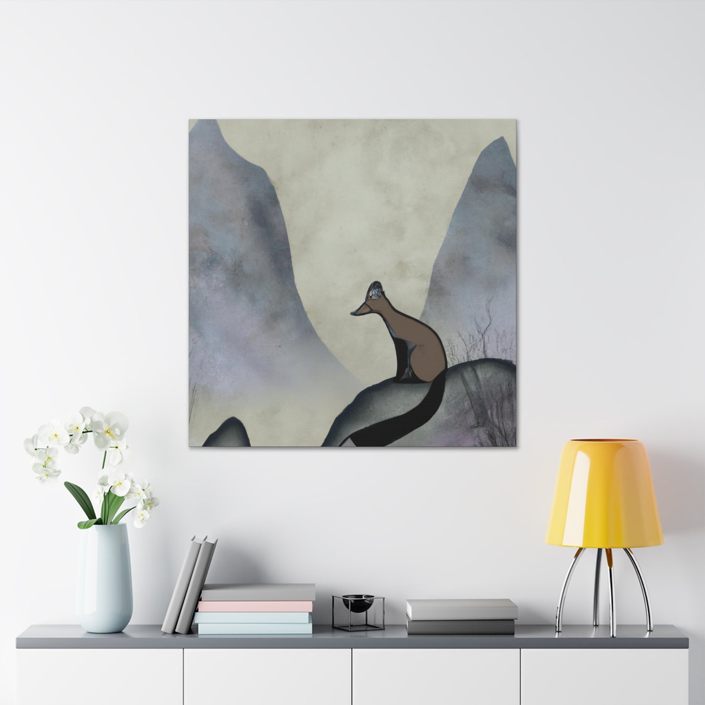 Marten in the Moonlight - Canvas