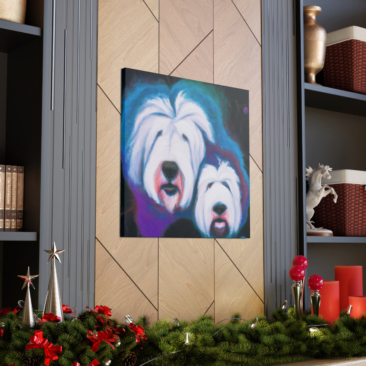 "Surreal Old English Sheepdog". - Canvas