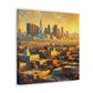 "Golden Eden: Cityscape Reverie" - Canvas