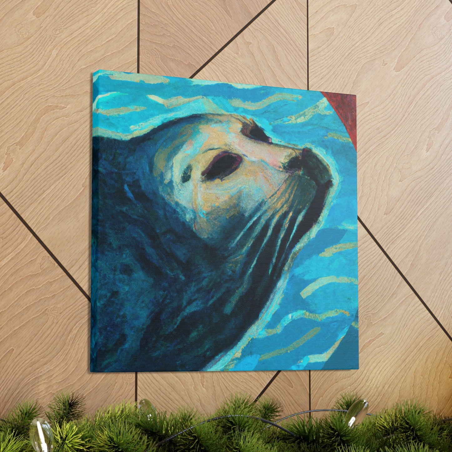 "Seal in Art Deco" - Canvas