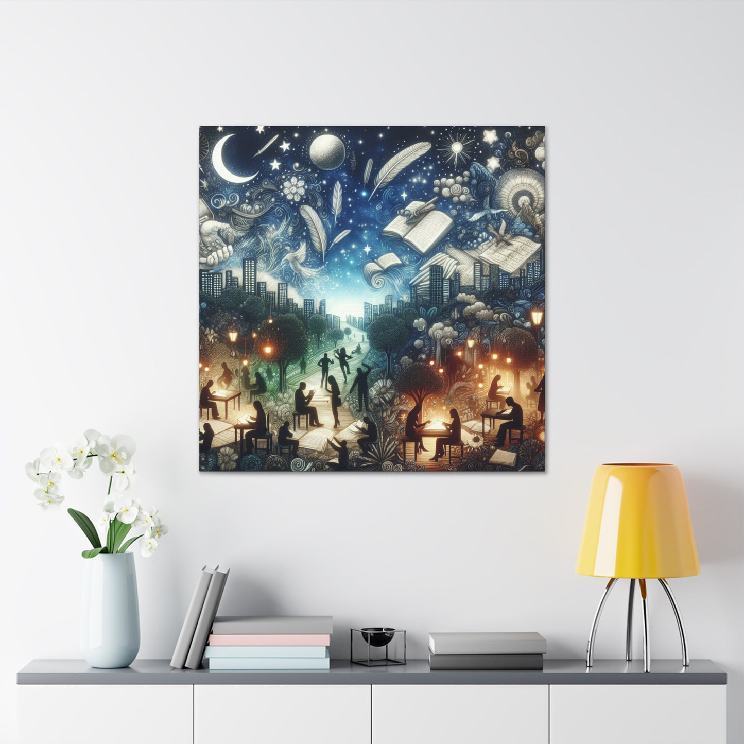 Literary Luminary Labyrinth - Canvas