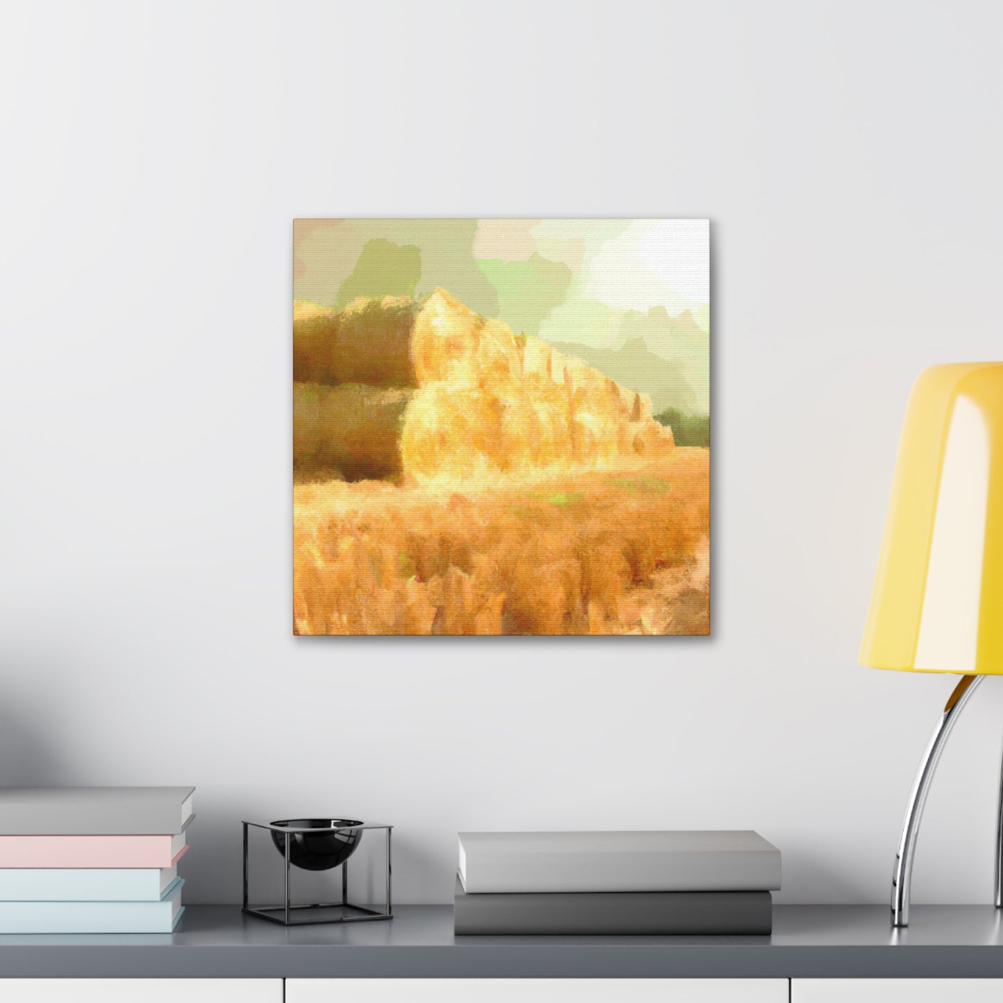 "Harvest Hayfield Halo" - Canvas