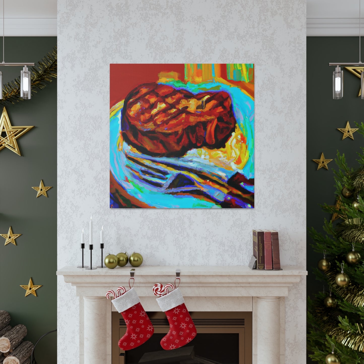 Grilled Steak Fauvism - Canvas