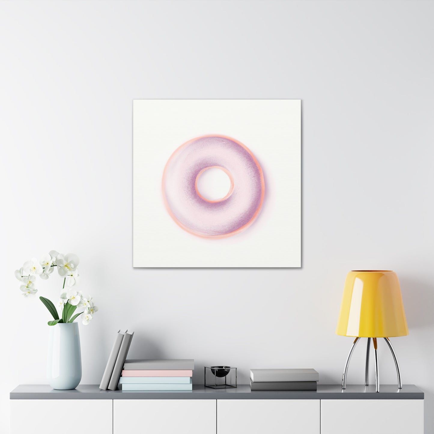 "Minimalist Doughnut Dream" - Canvas