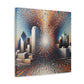 "Dazzling Dallas Dotscape" - Canvas