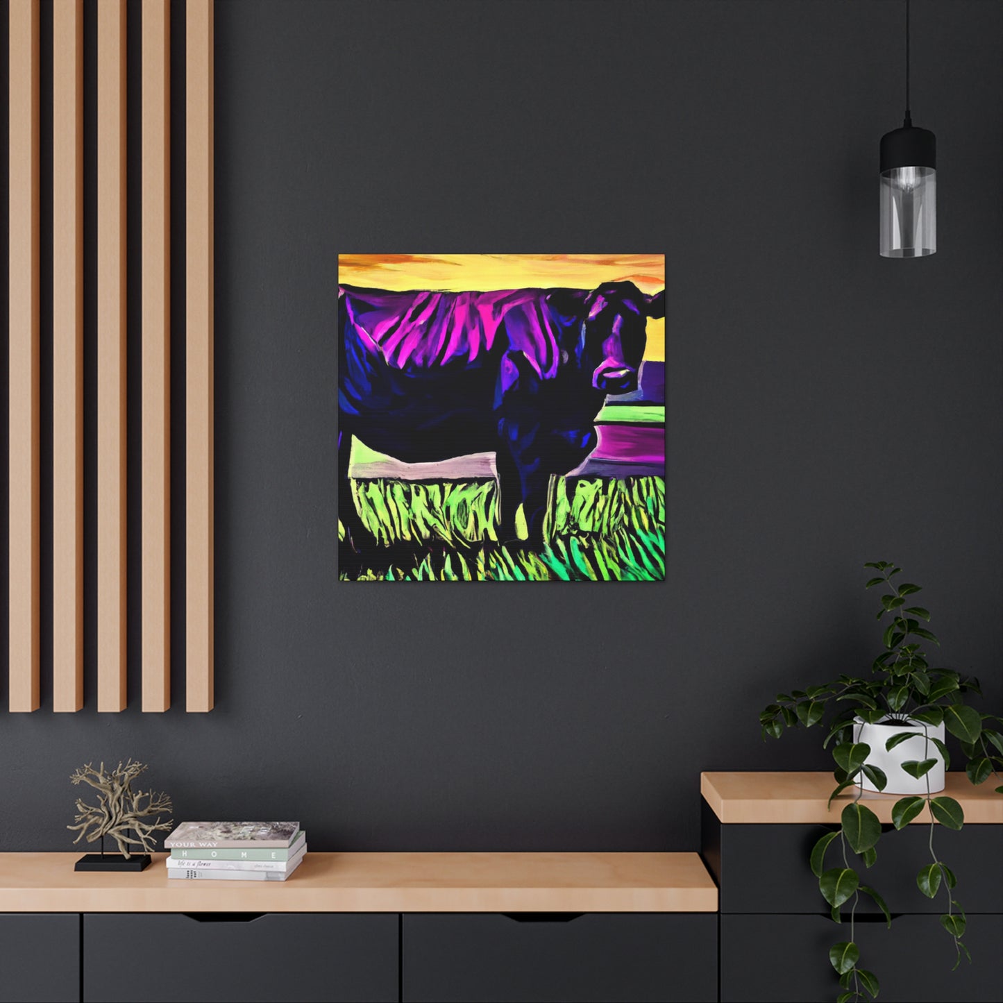 "Herd of Black Angus" - Canvas