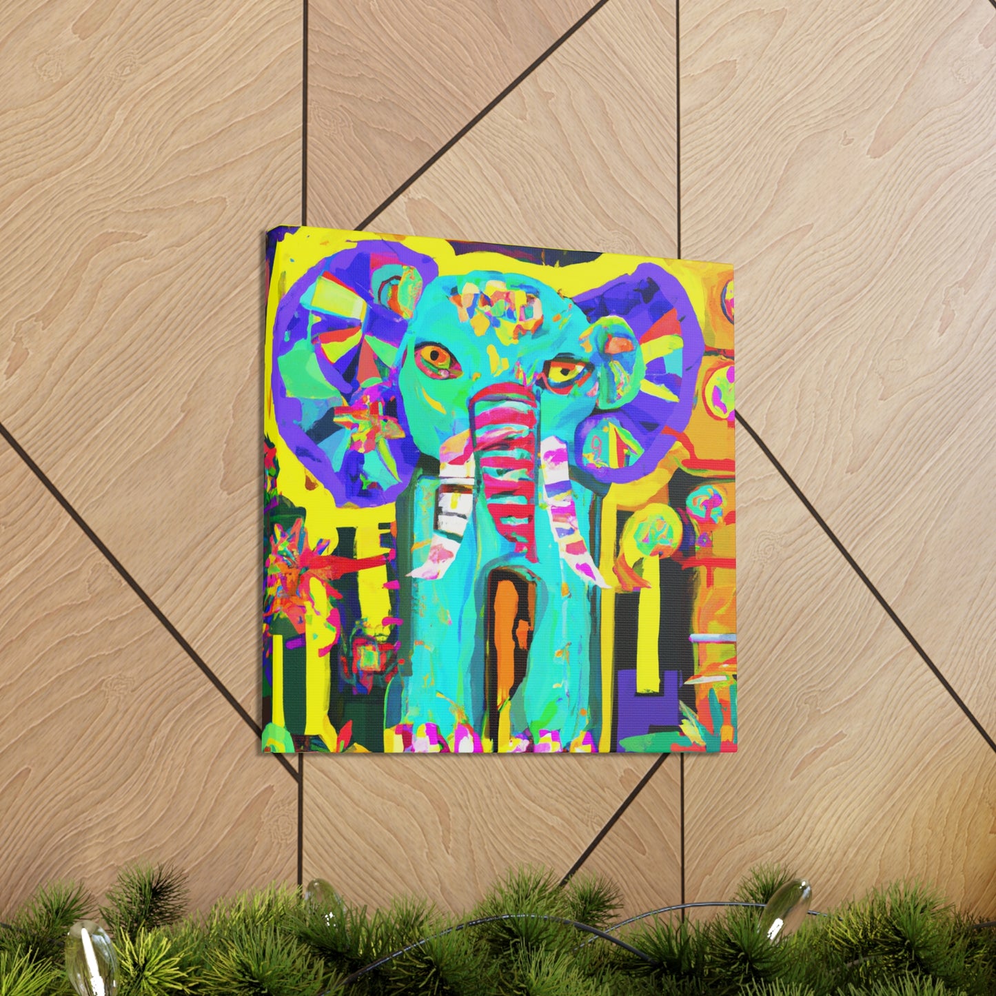 "Elephant in Moonlight Glade" - Canvas