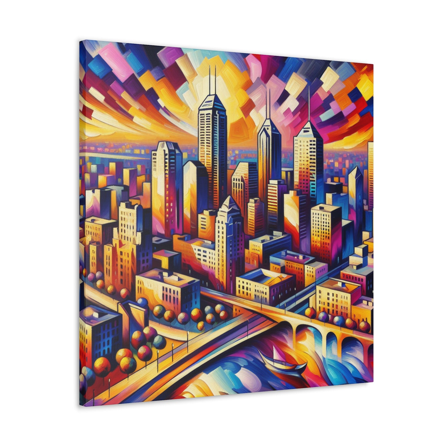 "Enigmatic Urban Dreamscape" - Canvas