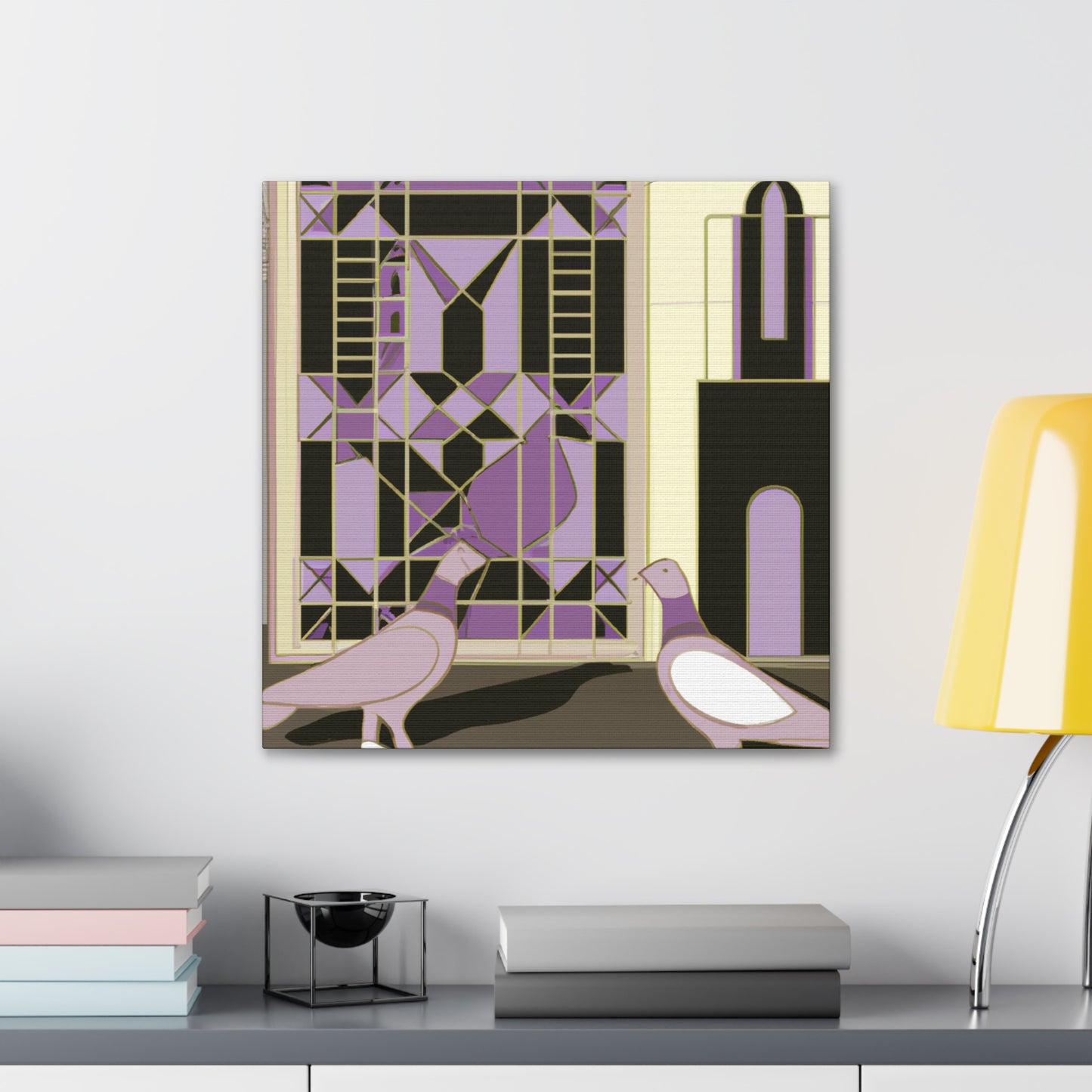 "Pigeon in Art Deco" - Canvas