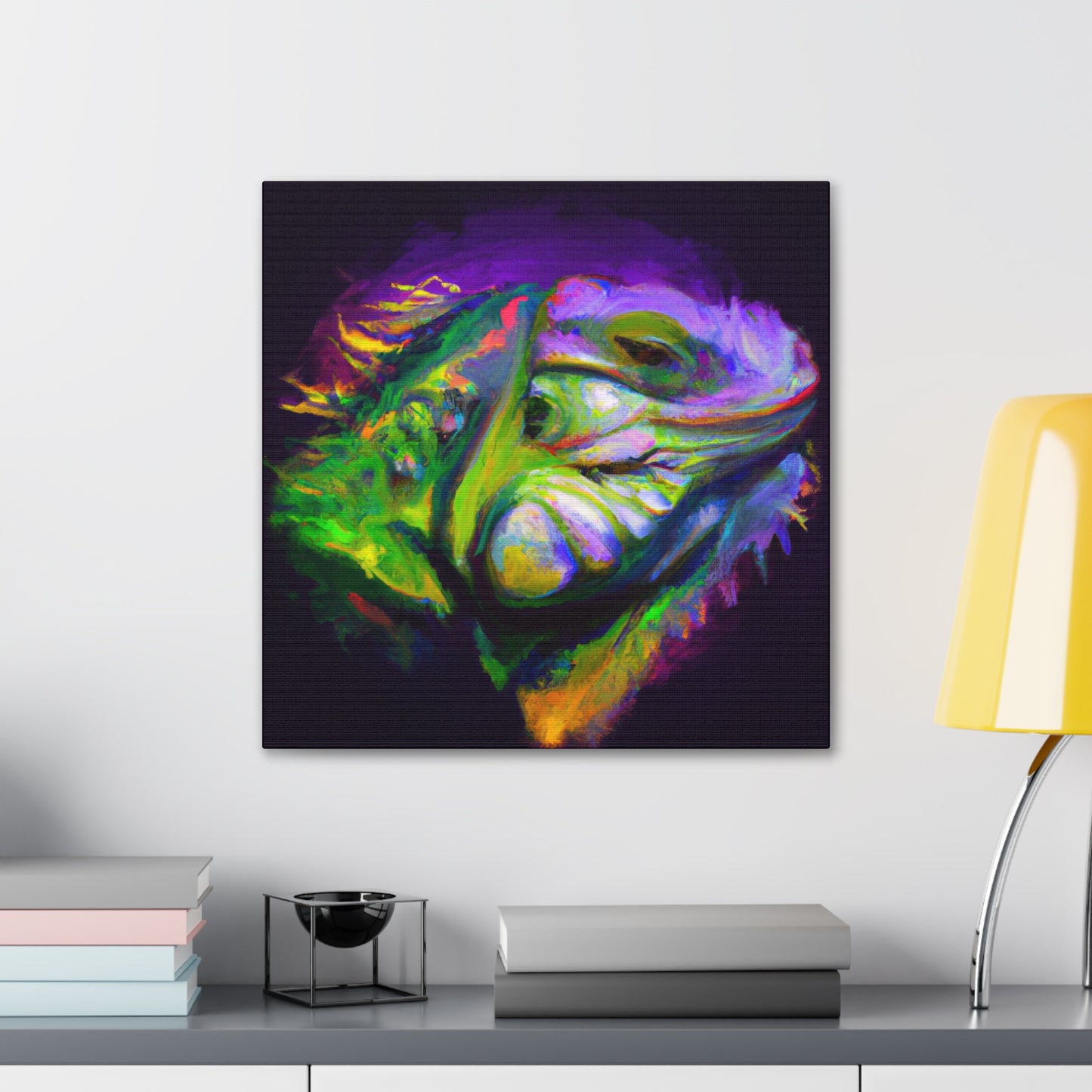 Green Iguana Dreamscape - Canvas