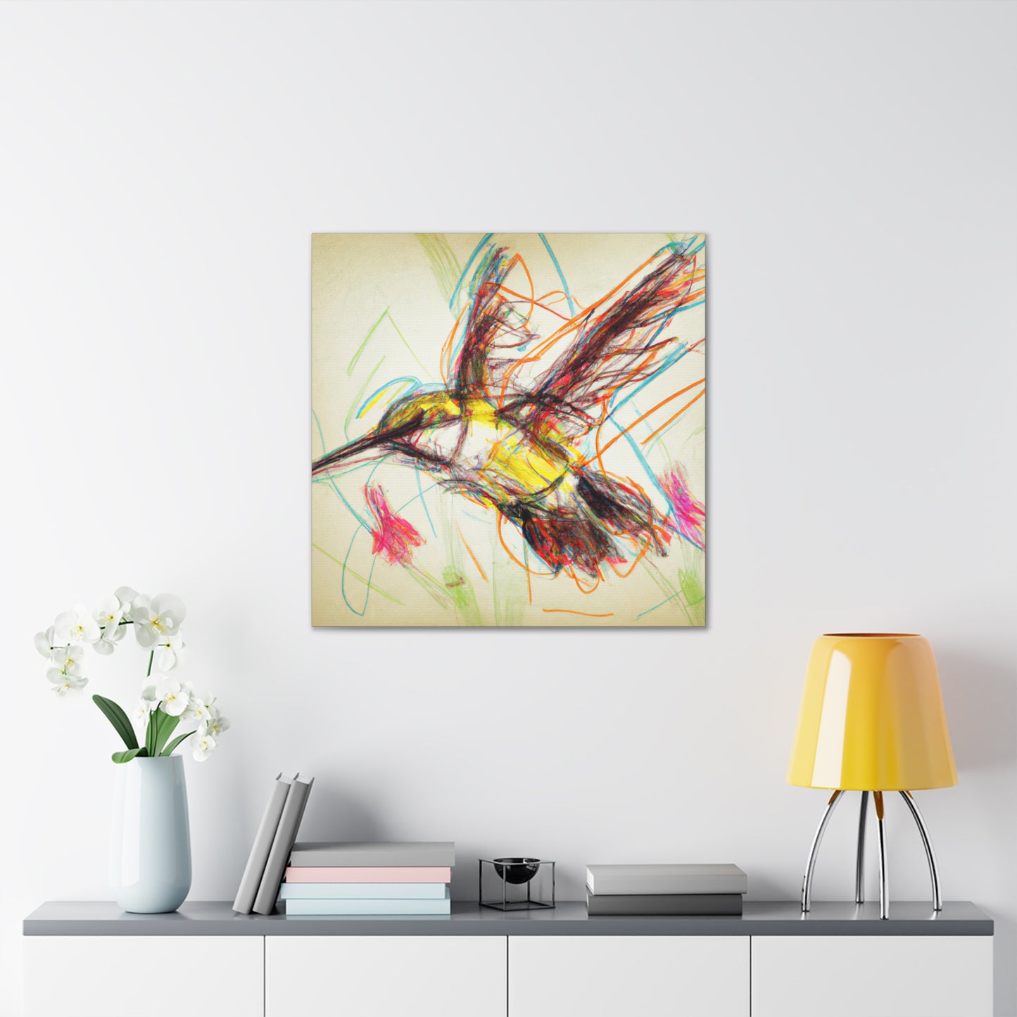 "Hummingbird in Flight" - Canvas