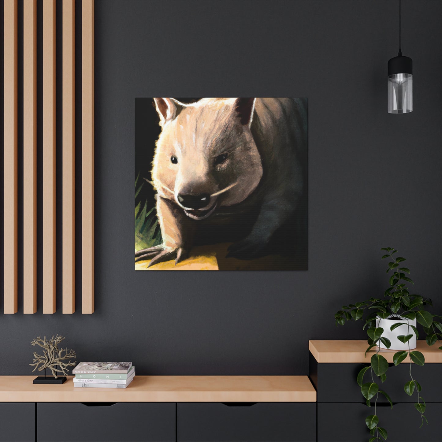 "Wombat in Art Deco" - Canvas