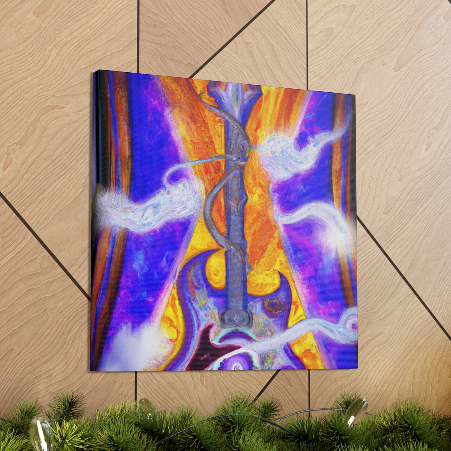 "Electric Guitar Reflection" - Canvas