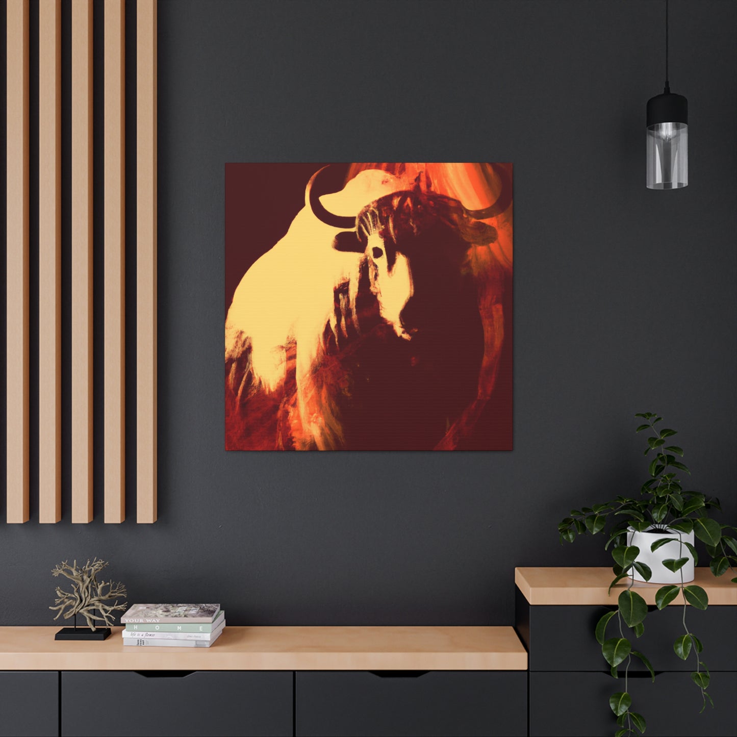 Yak in Digital Color - Canvas