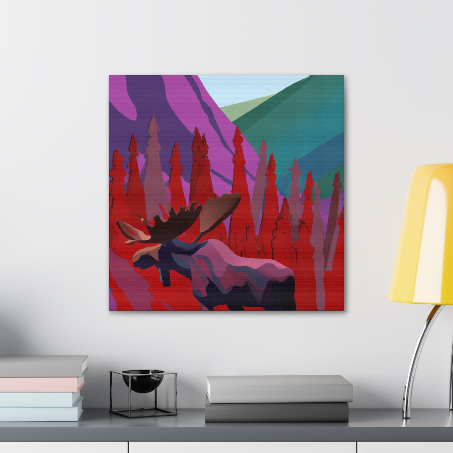 "Moose in the Mountains" - Canvas