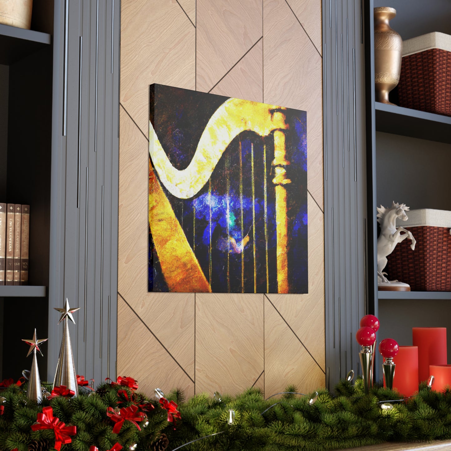 Harp Symphony in Blue - Canvas