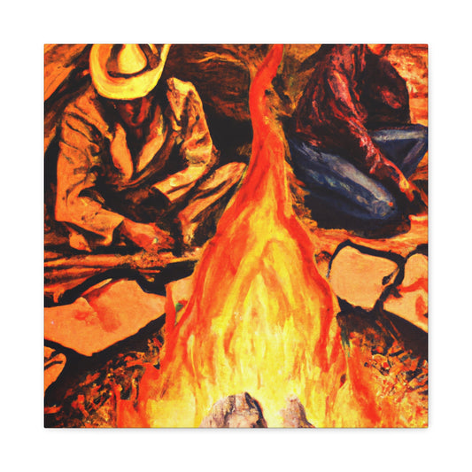 Campfire by Candlelight - Canvas