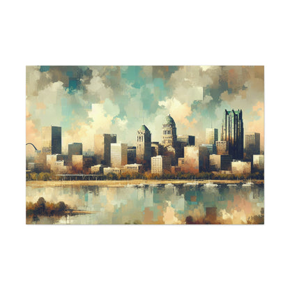 "Cityscape Symphony: St. Louis" - Canvas