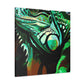 Iguana's Art Deco Pose - Canvas