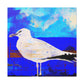 Seagulls Over Sea - Canvas