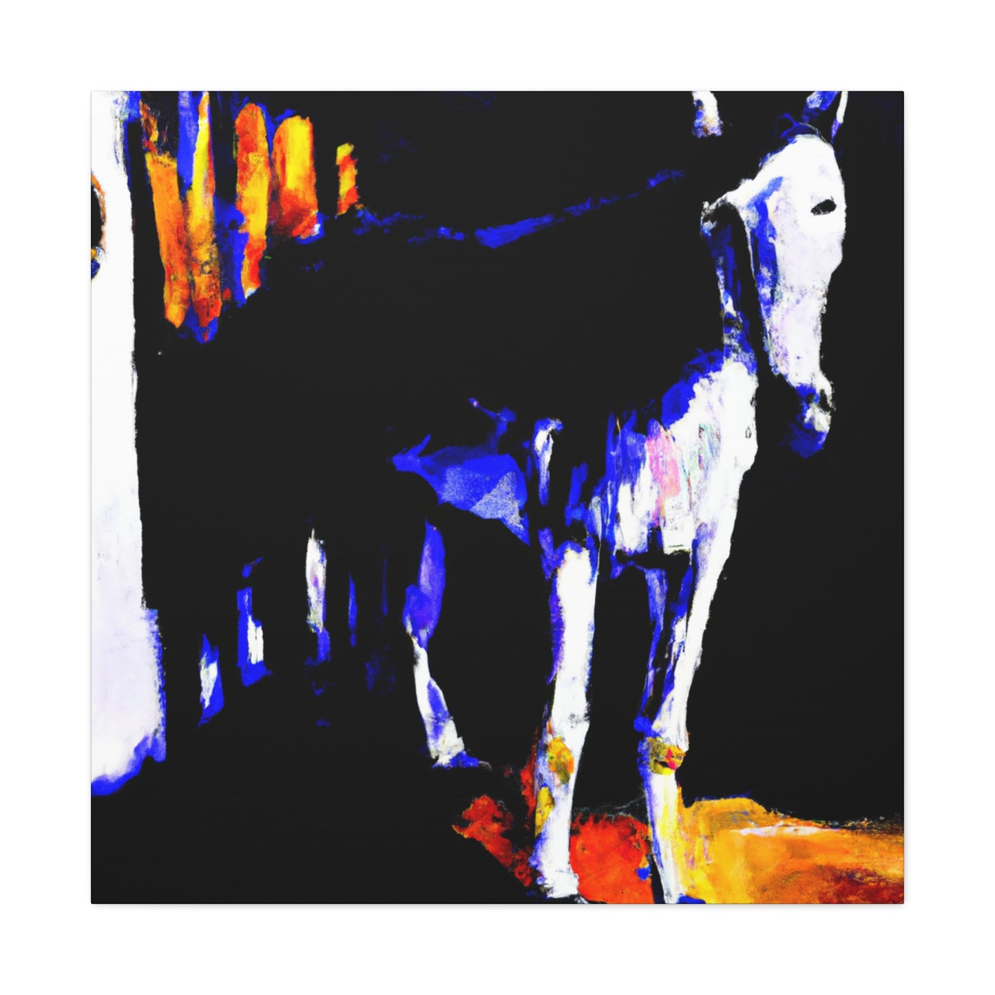 Mule in Motion Abstract - Canvas