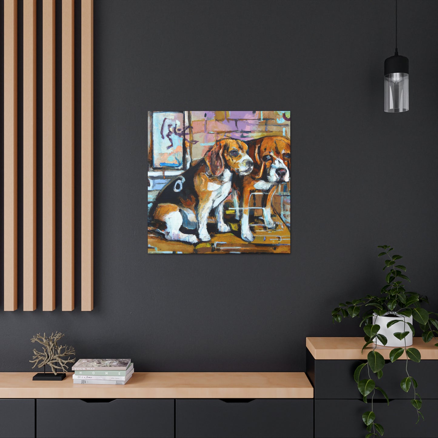 "Beagle and the City" - Canvas