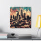 Carolinas tumultuous cityscape blending. - Canvas