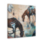 "Horses in Repose" - Canvas