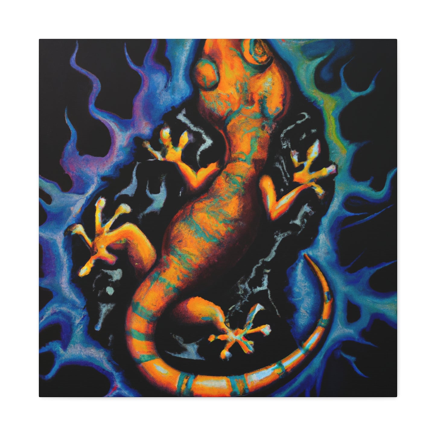 "Lizard in Art Deco" - Canvas