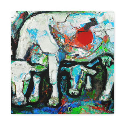 Cow's Abstract Tapestry - Canvas