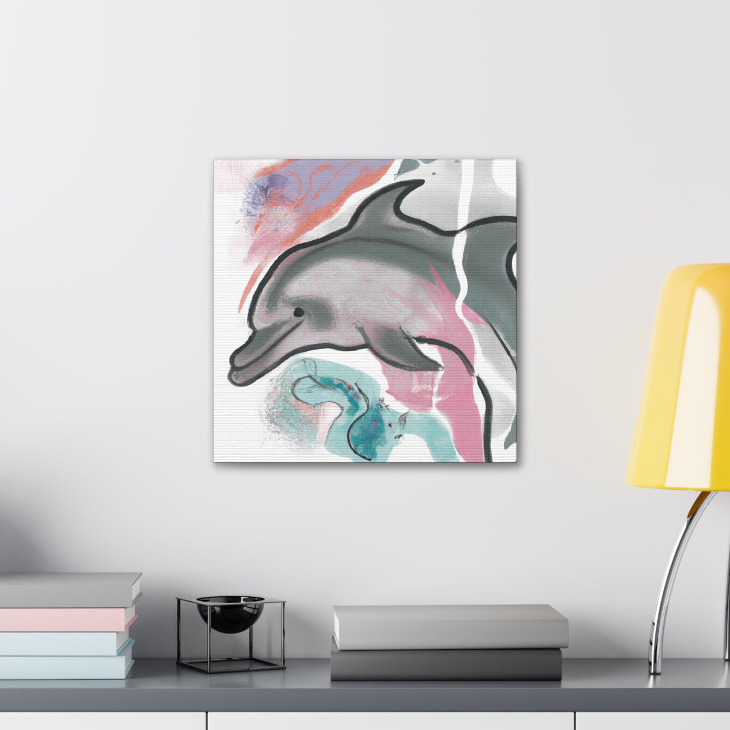 Dolphin Dance Abstraction - Canvas