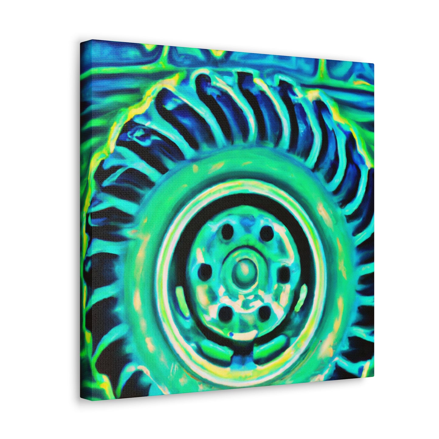 "Tractor Tire Splendor" - Canvas