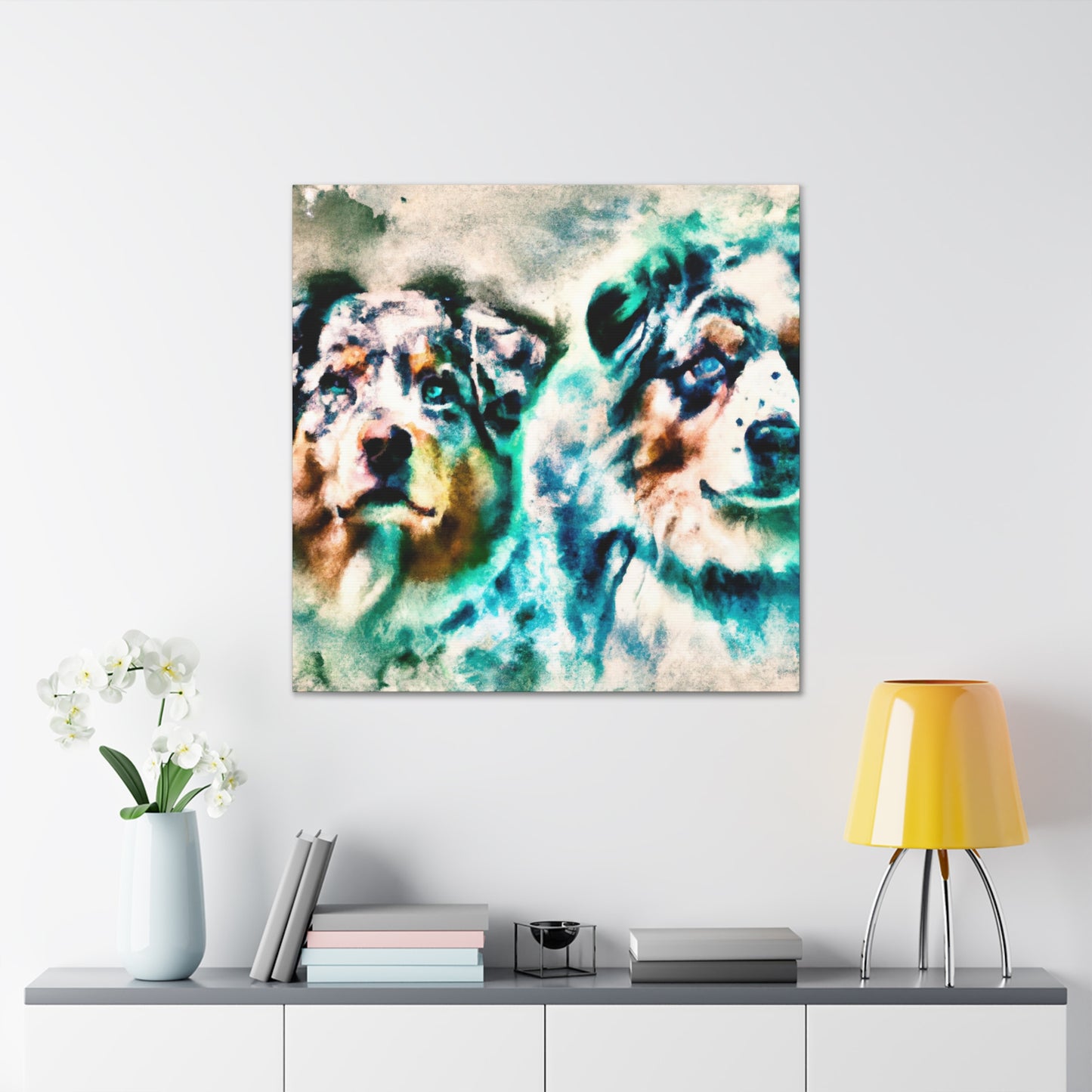 "Furry Aussie Shepherd" - Canvas