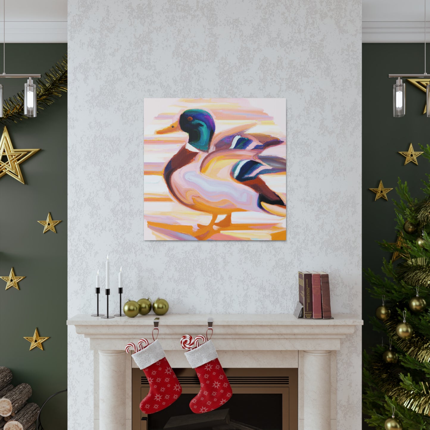 Mallard in Moonlight - Canvas