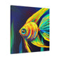 "Angelfish Dreaming Blue" - Canvas