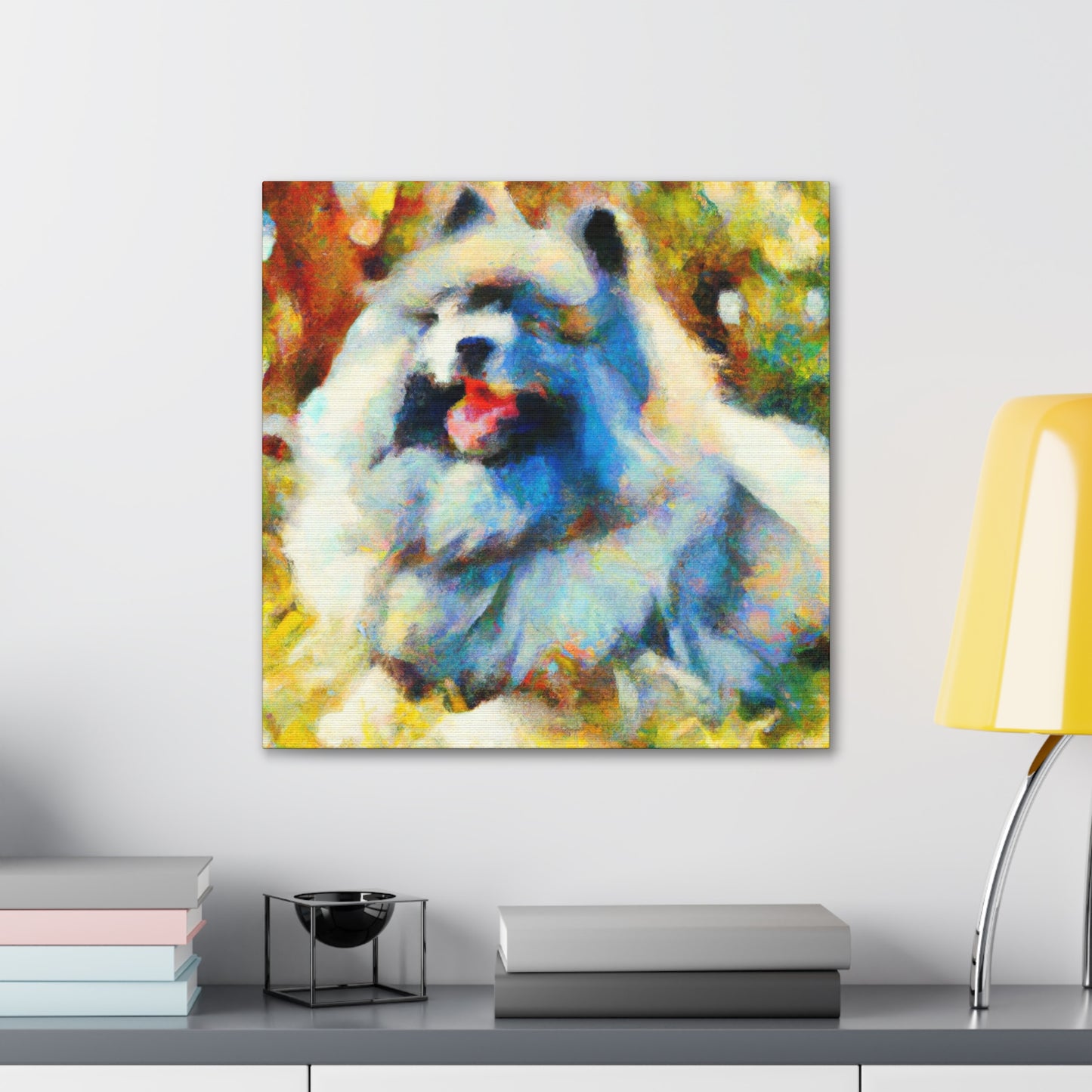 "Keeshond in Impressionism" - Canvas