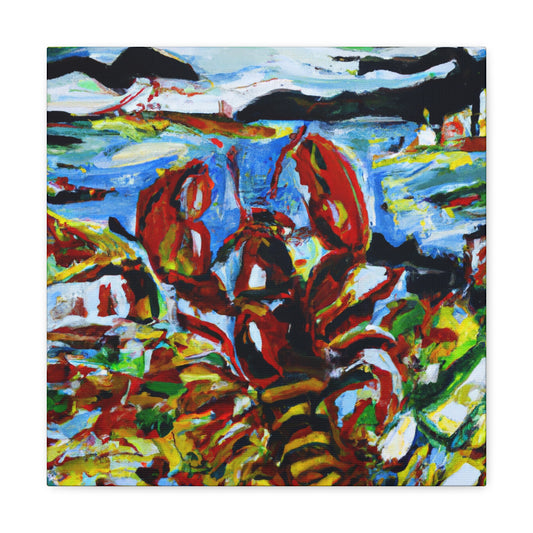 Lobster's Expressionistic Form - Canvas