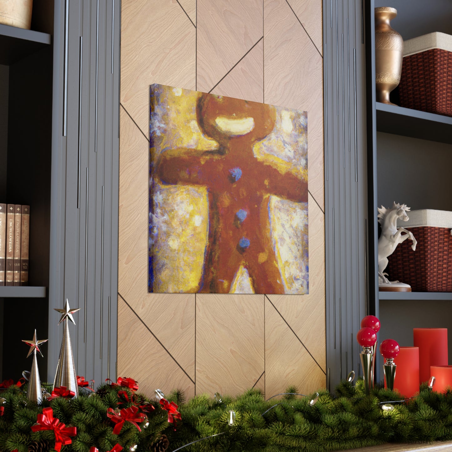 Gingerbread Man Dances - Canvas