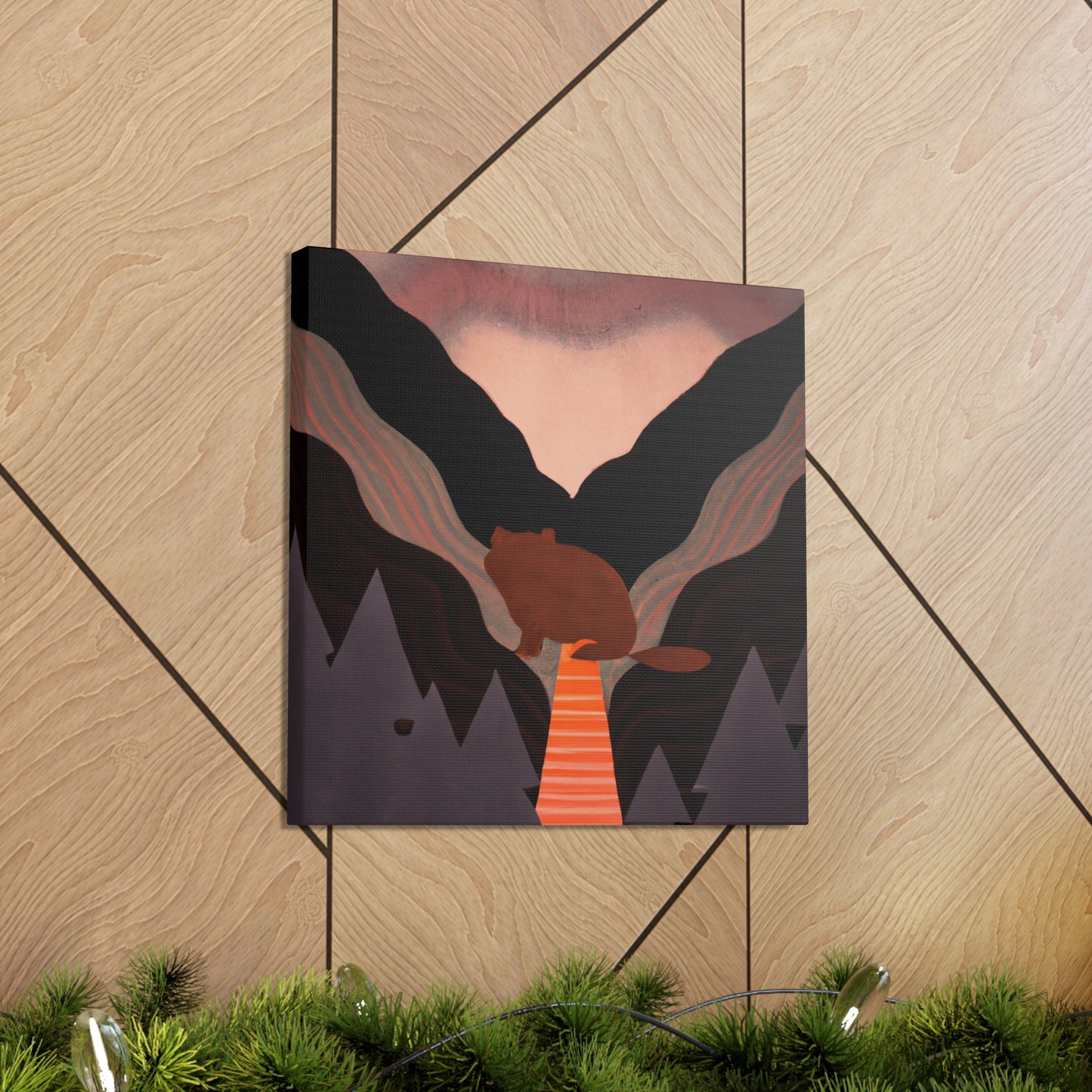 "Beaver in Art Deco" - Canvas