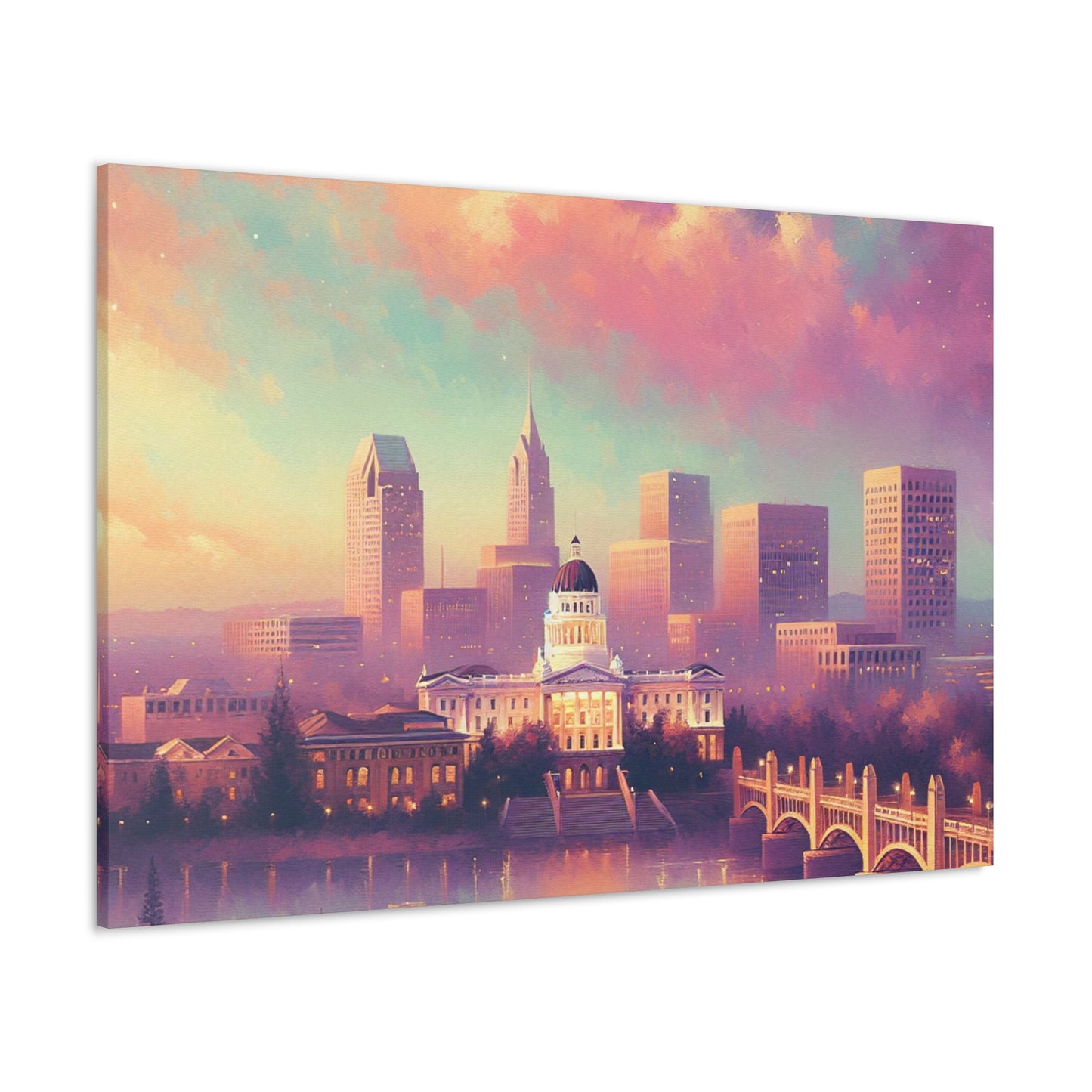 "Golden City Awakening" - Canvas