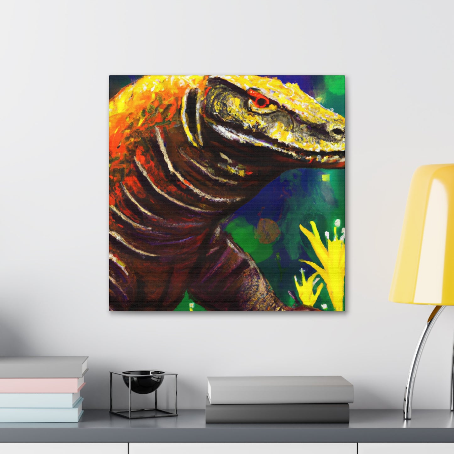 Komodo Dragon Majesty. - Canvas