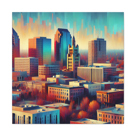 "Sacramento Serene Urban Symphony" - Canvas