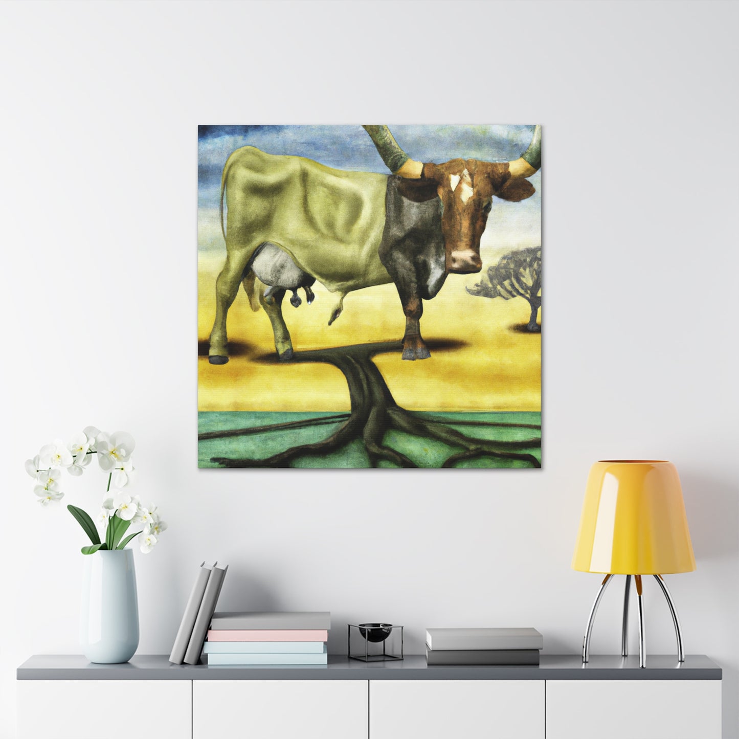 Texas Longhorn Dreamscape - Canvas